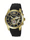 Pierre Cardin Men's Watch 44mm Chronograph Battery with Black Rubber Strap