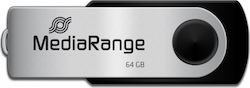 MediaRange 64GB USB 2.0 Stick Argint