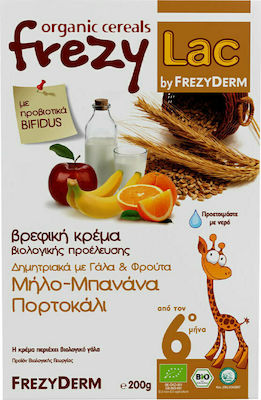 Frezyderm Fruchtcreme Δημητριακά με Γάλα & Μήλο, Μπανάνα, Πορτοκάλι für 6m+ 200gr