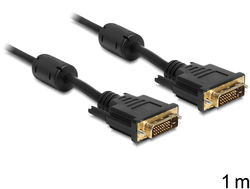 DeLock 83189 1m DVI-D male to DVI-D male Cable Black (83189)