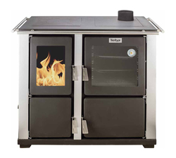 Teba T-22 Metalic Soba pe lemne Cuptor pe lemne cu Cuptor 24.37kW Gri