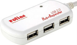 Roline Repeater Cable 12m With Hub 3 Ports USB Hub 4 Θυρών (USB-A) 12.04.1085 Roline Repeater Cable 12m With Hub 3 Ports USB Hub 4 Θυρών (USB-A) 12.04.1085