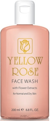 Yellow Rose Gel Curățare Face Wash with Flower Extacts pentru Piele Uscată 200ml