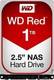 Western Digital Red 1TB HDD Σκληρός Δίσκος 2.5" SATA III 5400rpm με 16MB Cache για NAS / Desktop / Laptop WD10JFCX