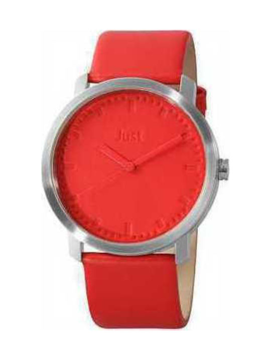 Just Watch Watch with Orange Rubber Strap 48-S9173-RD