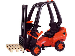 Kids Forklift Linde Foot-to-Floor with Pedal Red