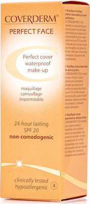 Coverderm Perfect Face Waterproof SPF20 Liquid Make Up 04 30ml