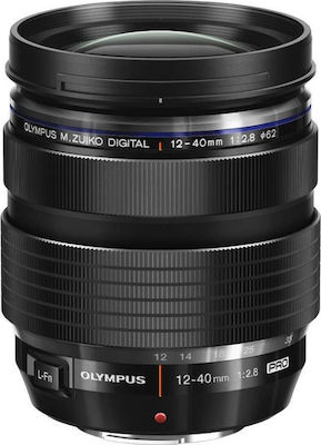 Olympus Crop Φωτογραφικός Φακός M.Zuiko ED 12-40mm 1:2.8 Wide Angle Zoom για Micro Four Thirds (MFT) Mount Black