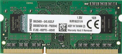 Kingston 4GB DDR3 RAM mit Geschwindigkeit 1600 für Laptop