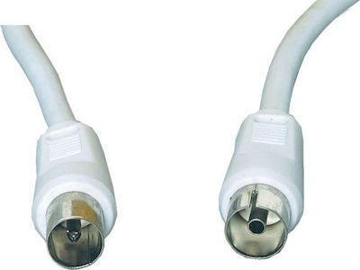 Καλώδιο Κεραίας Koax-Stecker - Koax-Buchse Weiß 5m (CX-S 5.0 CX-S 5)