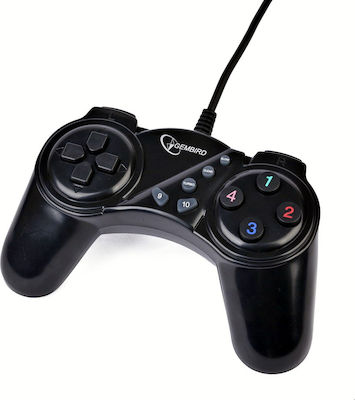 Gembird Ενσύρματο Gamepad για PC Μαύρο