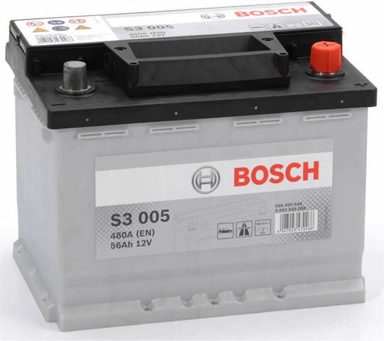 Bosch Batterie Auto S3005 mit Kapazität 56Ah und CCA 480A