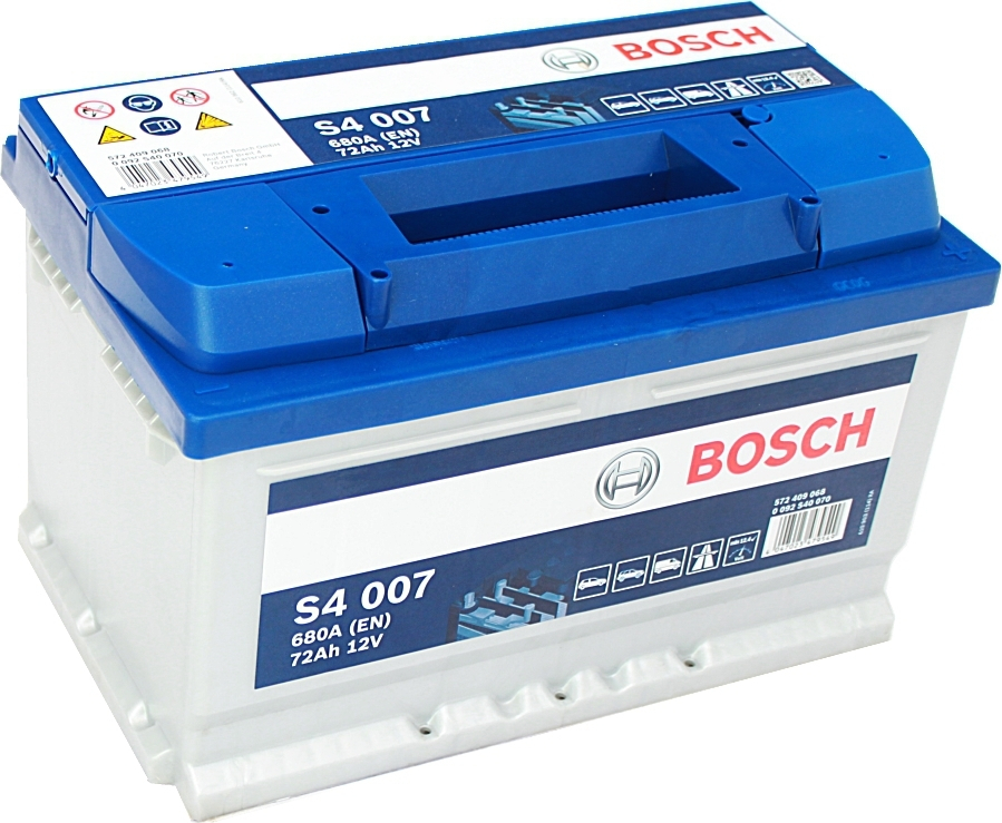  Bosch Automotive S4007 - Batterie Auto - 72A/h - 680A -  Technologie Plomb-Acide - pour les Véhicules sans Système Start/Stop