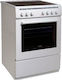 Finlux FLCM 6000A Aragaz 65lt cu Plite Ceramice L60cm. White