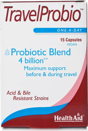 Health Aid TravelProbio with Probiotics and Prebiotics 15 x 1 capsules