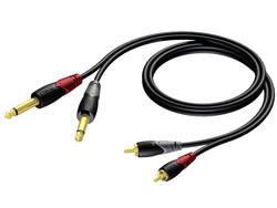 Procab Audio Cable 2x 6.3mm male - 2x RCA male 3m (CLA631/3)