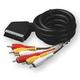 TrustWire Cable Scart male - Component male / Composite male 1.5m Black 12334