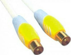 D&S Καλώδιο Κεραίας Coax male - Coax male Λευκό 5m