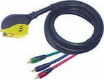 D&S AV Cable Scart male - 3x RCA male 1.5m (APV1010Z)