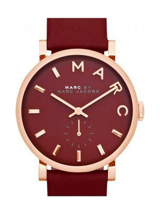 Marc Jacobs Uhr mit Rot Lederarmband MBM1267