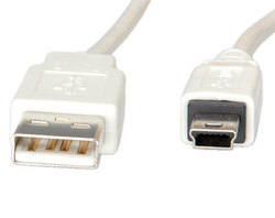 Roline S3142-250 USB 2.0 USB-A-Stecker zu USB-B-Stecker Weiß 1,8 m