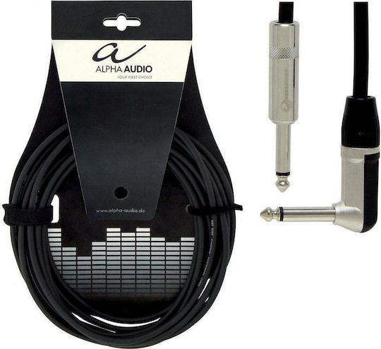 Alpha Audio 190.525 Kabel 6,3mm Stecker - 6,3mm Stecker 6m Schwarz (190.525)