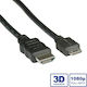Roline HDMI 1.4 High Speed 1080p 120Hz Cable HDMI male - mini HDMI male 0.8m Μαύρο