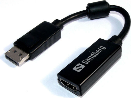 Sandberg 508-28 Конвертор DisplayPort мъжки към HDMI женски Черен 1бр