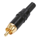 Neutrik Βύσμα RCA male Μαύρο NYS373-0