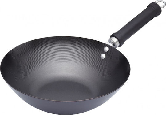 Kitchen Craft Wok από Ανθρακούχο Χάλυβα με Αντικολλητική Επίστρωση 26.5cm