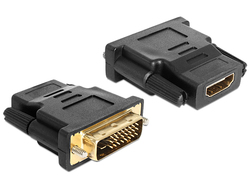 DeLock Konverter DVI-D männlich zu HDMI weiblich Schwarz 1Stück (65466)