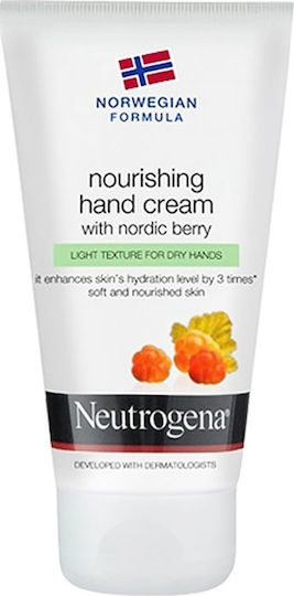Neutrogena Nourishing Light Ενυδατική Κρέμα για Ξηρά Χέρια Nordic Berry 75ml
