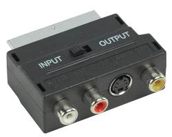 Valueline SCART 56 Scart männlich zu RCA / S-Video weiblich