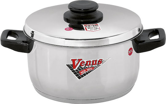 Venus Βαθιά Ανοξείδωτη Κατσαρόλα 4.1lt / 22cm