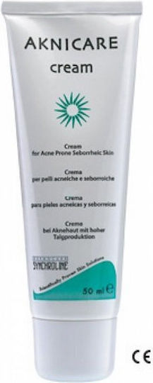 Synchroline Aknicare Cremă de Față 24h Împotriva Acneei cu Acid Hialuronic și Peptide 50ml