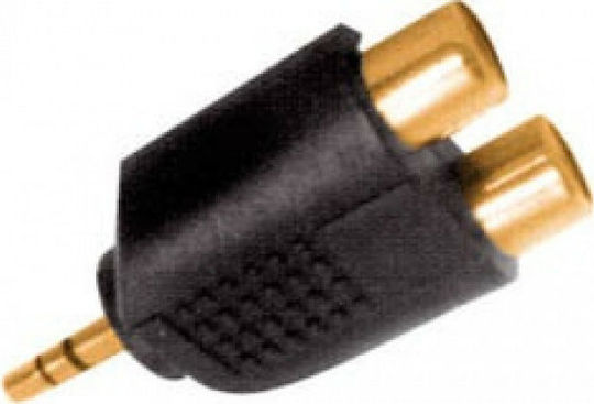Ultimax AU5220G Μετατροπέας 3.5mm male σε RCA 2x female 5τμχ