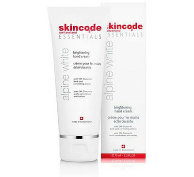 Skincode Essentials Alpine White Brightening Crema de mâini hidratantă pentru piele uscată 75ml