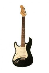 Flight Music EST11 BK LH Electric Guitar for Left-handed Stratocaster with SSS Pickup Configuration Black