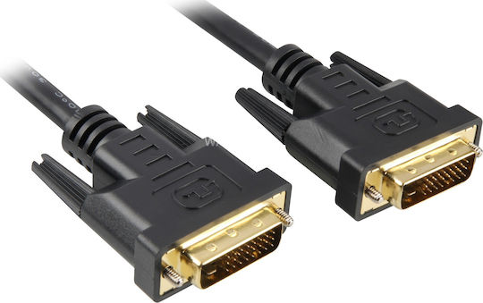 Sharkoon 5m DVI-D male to DVI-D male Cable Black ()