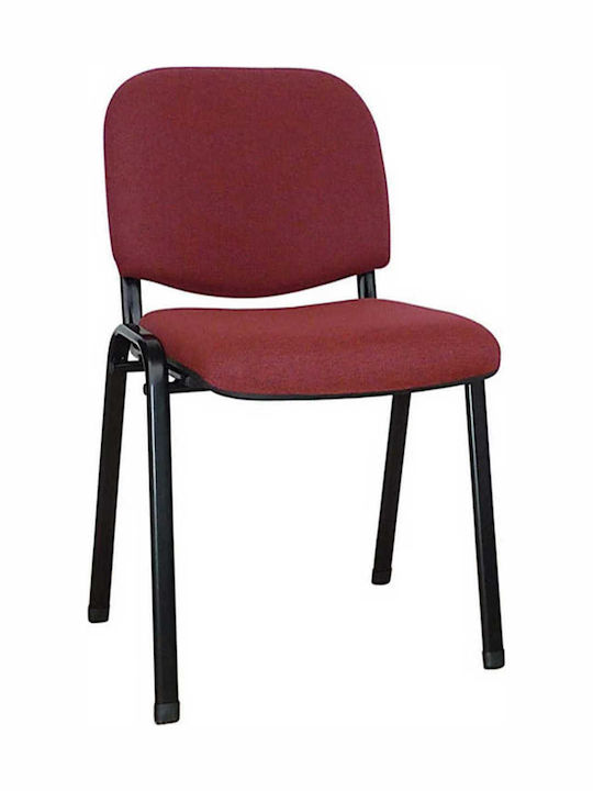 Visitor Chair .16.00 Μπορντό 53x57x78.5cm 7pcs