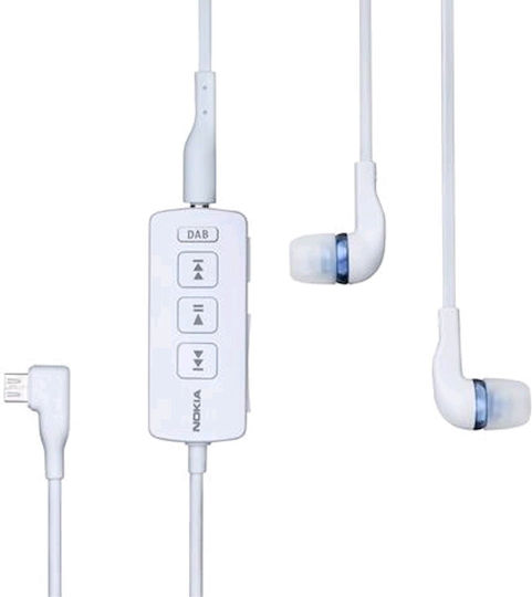 Nokia DAB Digital Radio In-ear Handsfree with 3.5mm Connector White