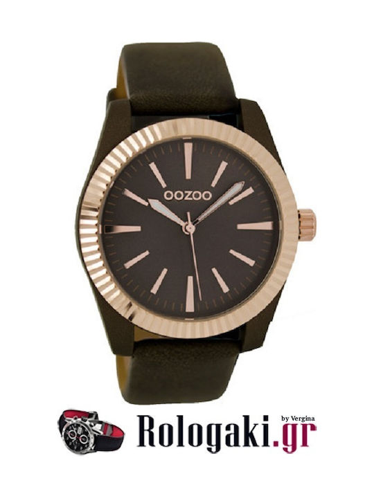 Oozoo Watch with Brown Leather Strap