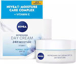 Nivea Essentials Moisture Boost + Refresh 24ωρη Ενυδατική Κρέμα Προσώπου Ημέρας με SPF15 για Κανονικές Επιδερμίδες 50ml