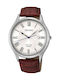 Seiko Battery Watch with Leather Strap Brown