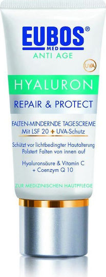 Eubos Hyaluron Repair & Protect Κρέμα Προσώπου Ημέρας με SPF20 για Ενυδάτωση, Αντιγήρανση & Ανάπλαση με Υαλουρονικό Οξύ & Βιταμίνη C 50ml
