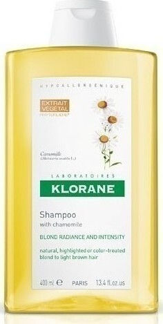Klorane Chamomile Blond Highlights Sampon De Par Păstrarea Culorii & Strălucire Pentru Păr Vopsit 400ml
