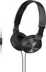 Sony MDR-ZX310AP Wired On Ear Headphones Blacα MDRZX310APB.CE7