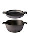 Skeppshult Pots Set of Cast Iron with No Coating Black 2pcs