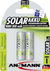 Ansmann Solar Rechargeable Battery AA Ni-MH 800mAh 1.2V 2pcs