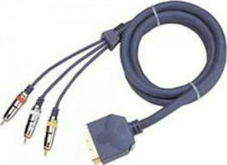 Καλώδιο Scart male - Composite male 3m Μπλε SC8913